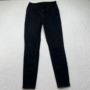 Judy Blue Skinny Fit Jeans Size 1/25 Black Cheetah Print Stretch Comfort
